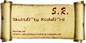 Skultéty Richárd névjegykártya