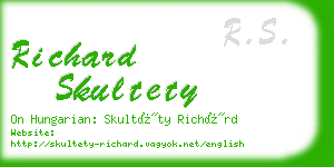 richard skultety business card